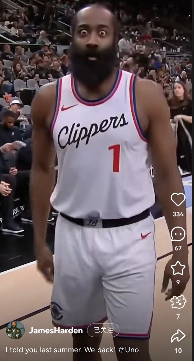 重回全明星！哈登晒表情包：去年夏天就告诉过大家 蜜桃在线观看视频回来了！